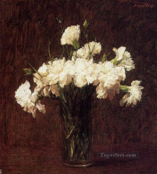  CARNATION Art Painting - White Carnations flower painter Henri Fantin Latour